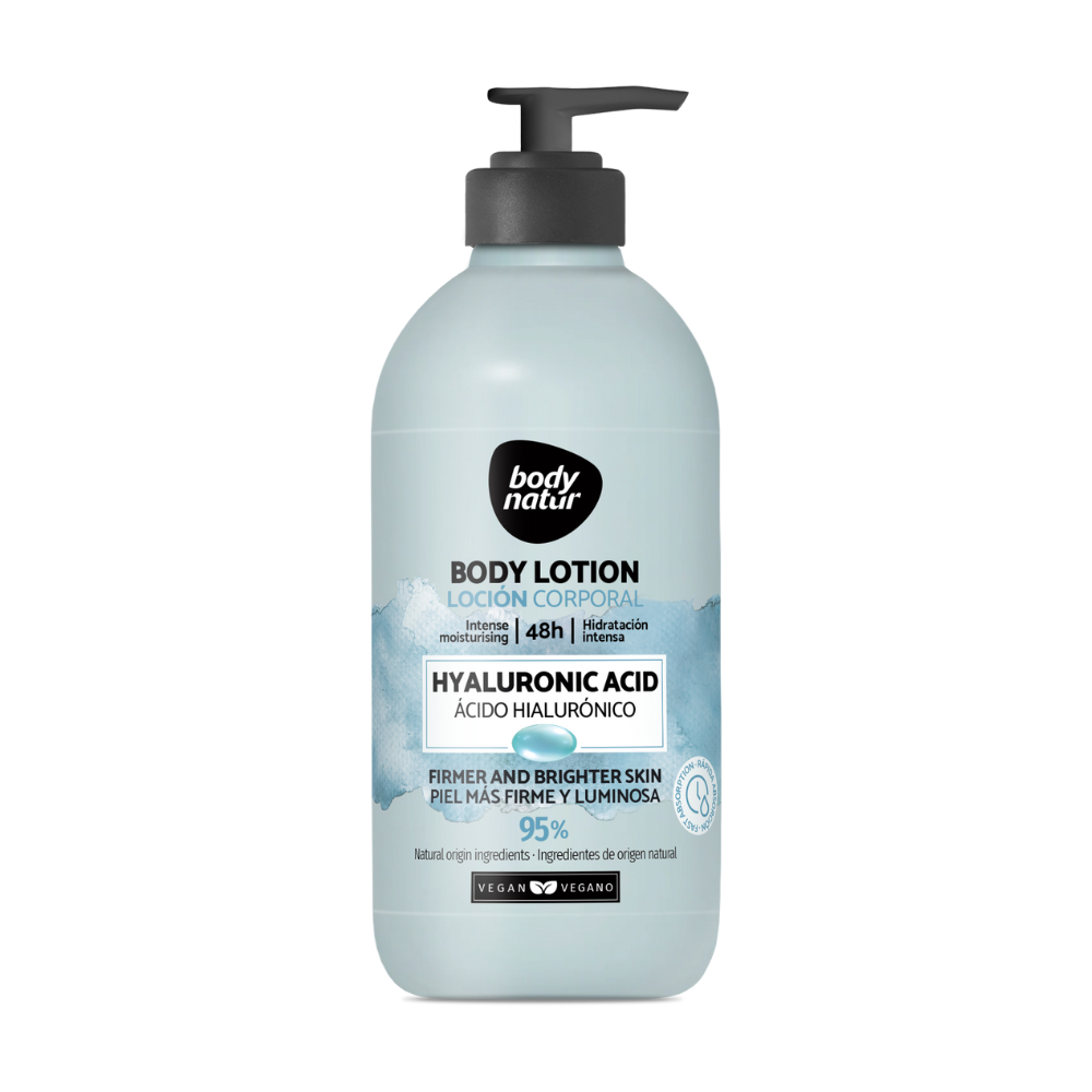 BODY NATUR LOCIÓN CORPORAL ÁCIDO HIALURÓNICO PIEL MAS FIRME Y LUMINOSA 275 ml.