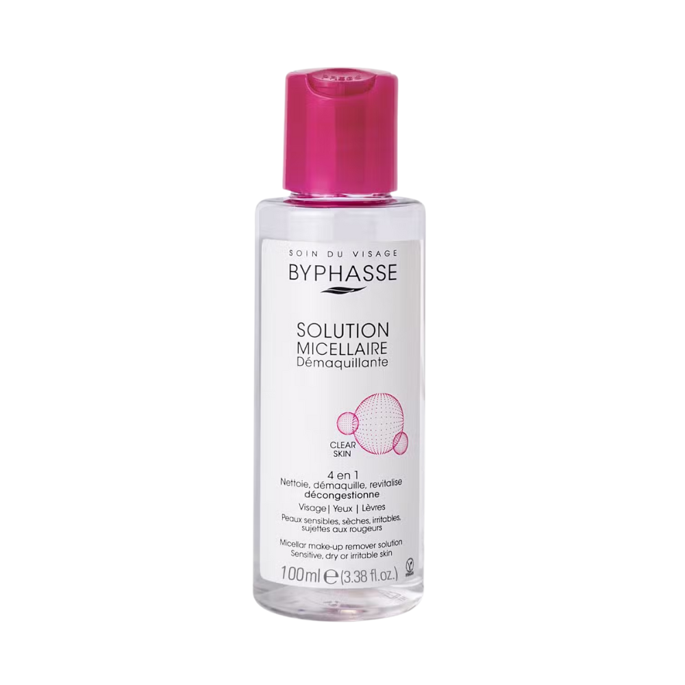 BYPHASSE SOLUCIÓN MICELAR DESMAQUILLANTE PIELES SENSIBLES, SECAS, IRRITABLES 100 ml.